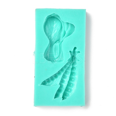 Chinese Cabbage and Pea Shape DIY Food Grade Silicone Molds DIY-J007-01E-1