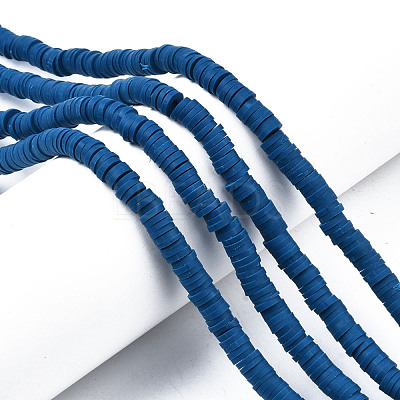 Handmade Polymer Clay Beads Strands CLAY-R089-6mm-010-1