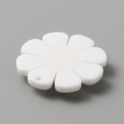 Opaque Resin Pendants LS-RESI-WH0029-46B-01-1