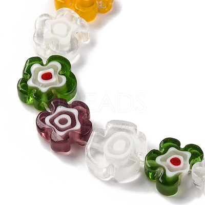 Handmade Millefiori Lampwork Beads Strands X-LAMP-G164-03J-1