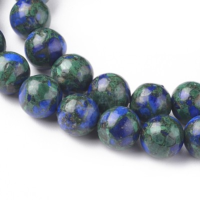 Assembled Synthetic Lapis lazuli and Malachite Beads Strands G-L528-03C-1