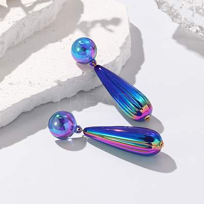 Teardrop Resin Dangle Stud Earrings WGCAAC8-04-1