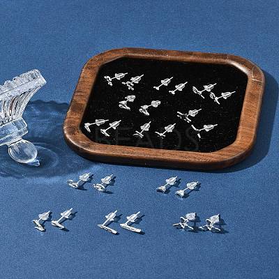 2 Pairs Alloy Stud Earrings for Women EJEW-FS0001-27F-1