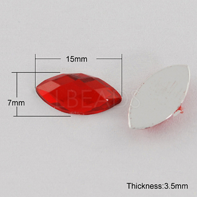 Acrylic Rhinestone Cabochons ACRT-S004-15x7mm-05-1