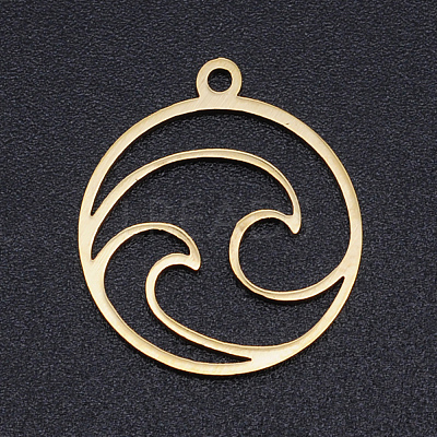 201 Stainless Steel Laser Cut Pendants STAS-S105-T966-2-1