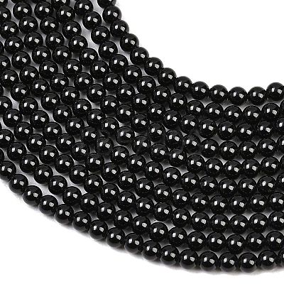 Natural Black Spinel Round Bead Strands G-A130-2mm-32A-1