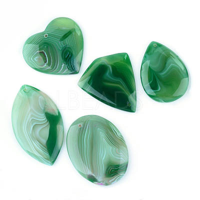 Natural Striped Agate/Banded Agate Pendants G-S208-03-1