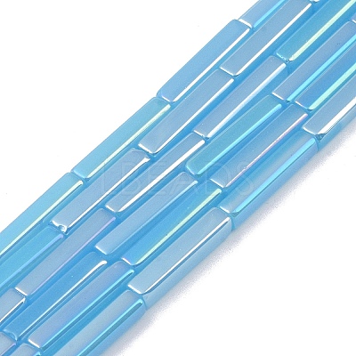 Electroplate Glass Beads Strands EGLA-Q128-11A-AB04-1