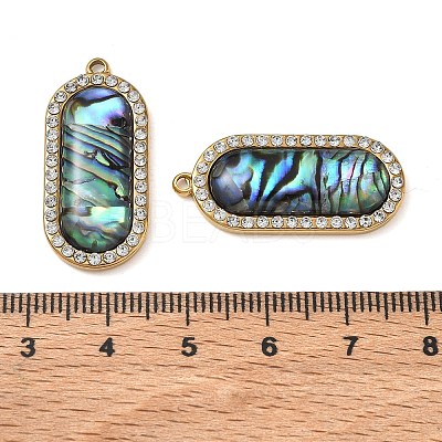 Natural Paua Shell Pendants SH-CBA11D7-30B-G-1