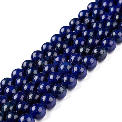 Natural Lapis Lazuli Round Beads Strands G-I181-10-6mm-1