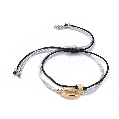 Adjustable Nylon Thread Braided Bead Bracelet Sets X-BJEW-JB05039-01-1