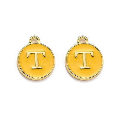 Golden Plated Alloy Enamel Charms LS-ENAM-Q437-13T-1