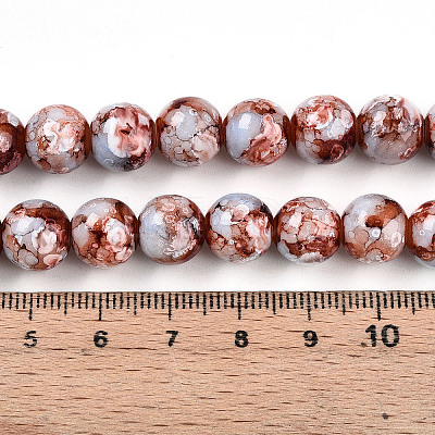 Baking Paint Glass Beads Strands X-DGLA-N003-10mm-A03-1