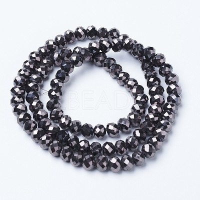 Electroplate Transparent Glass Beads Strands EGLA-A034-T10mm-UA08-1