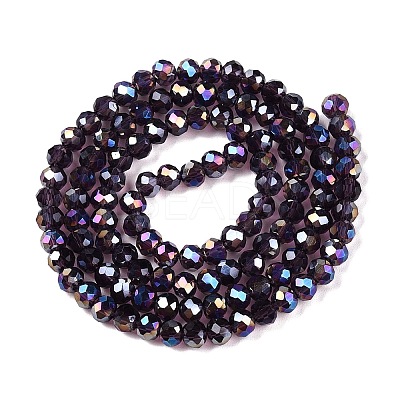 Electroplate Glass Beads Strands EGLA-A044-T4mm-B15-1