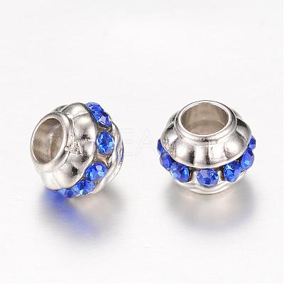 Rhinestone European Beads RB-R047-M-1