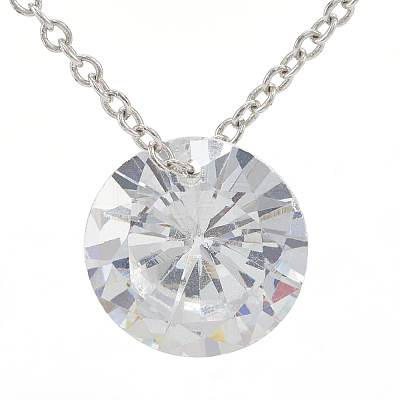 Cubic Zirconia Pointed Back Pendants X-ZIRC-N037-5mm-01-1