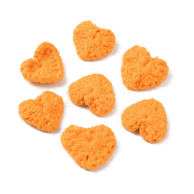Handicraft Cotton Knitting Heart Ornament Accessories FIND-WH0116-44B-1