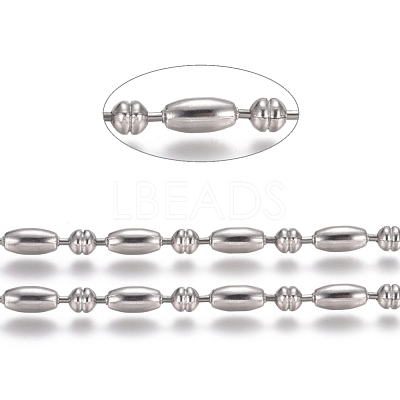 Non-Tarnish 304 Stainless Steel Ball Chains CHS-L024-022F-1