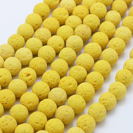 Natural Lava Rock Beads Strands G-F531-8mm-G15-1
