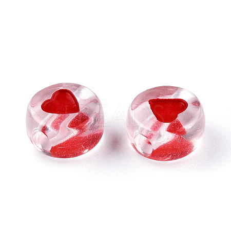 Transparent Acrylic Enamel Beads MACR-N008-60B-1