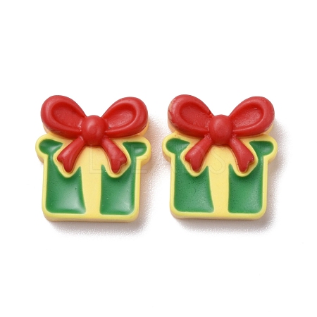 Christmas Theme Opaque Resin Cabochons X-RESI-G029-A05-1