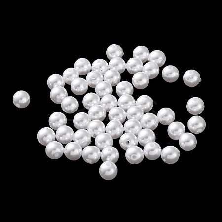 Plastic Imitation Pearl Beads FIND-M059-01B-09-1
