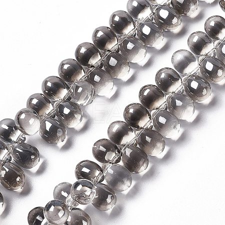 Electroplate Glass Beads Strands X-EGLA-L033-PL01-1