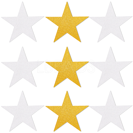 60Pcs 2 Colors Paper Glitter Star Wall Decoration AJEW-SP0001-18-1