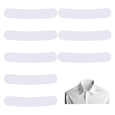Plastic Collar Stays for Men's Dress Shirts AJEW-HY0003-21B-1