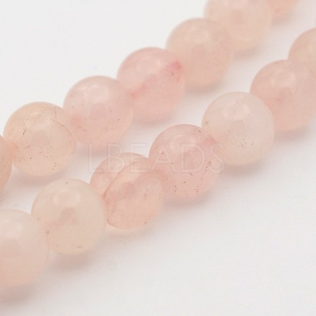 Natural Rose Quartz Round Beads Strands G-J302-06-8mm-1
