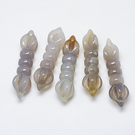 Natural Grey Agate Links connectors G-T122-13F-1