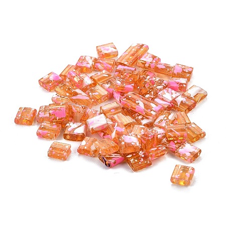 2-Hole Transparent Glass Seed Beads SEED-S023-30C-14-1