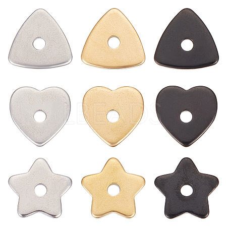 72Pcs 9 Style 304 Stainless Steel Beads STAS-SC0007-69-1
