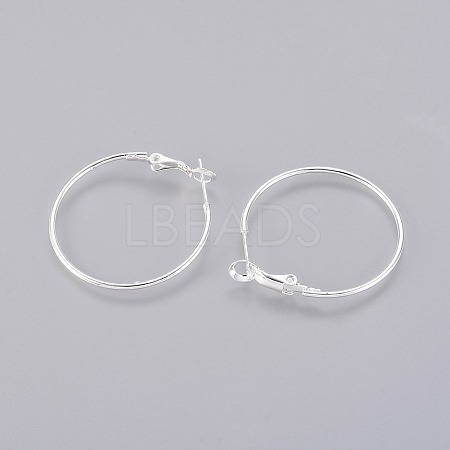 Brass Hoop Earrings EC108-1NFS-1