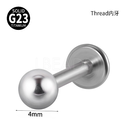 G23 Titanium 17 Gauge Internally Threaded Labrets WGEEA58-07-1