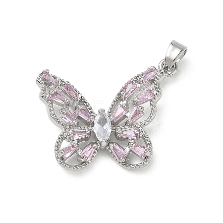 Brass Micro Pave Cubic Zirconia Pendants KK-A299-21P-02-1