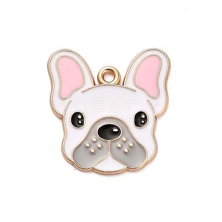 Animal Puppy Alloy Enamel Pendants FIND-V001-03G-03-1