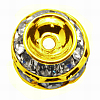 Brass Crystal Rhinestone Beads RB-9X10-2-1