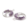 Natural Amethyst Big Pendants G-G910-K13-P-2