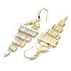 Teardrop Brass Micro Pave Cubic Zirconia Chandelier Earrings EJEW-D098-22G-2