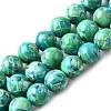 Dyed Natural Magnesite Beads Strands G-L617-D01-8mm-01-2