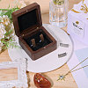Wooden Jewelry Cufflinks Storage Magnetic Gift Case CON-WH0095-78B-6
