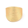 Matte Gold Alloy Adjustable Rings for Women LS-RJEW-K260-07C-3