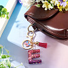 Alloy Resin Butterfly Keychains KEYC-TADJ0002-02G-E-5