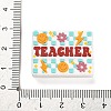 Study Theme with Word Teacher Silicone Focal Beads SIL-D007-01B-3