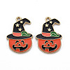 Rack Plating Alloy Enamel Pendants LS-ENAM-S126-066-NR-2