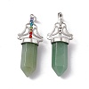 Natural Green Aventurine Big Pointed Pendants G-I342-01P-06-2