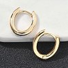 Oval Brass Hoop Earrings EJEW-D320-09G-3