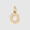 Stainless Steel Cubic Zirconia Pendants with Jump Rings FIND-PW0024-08O-1